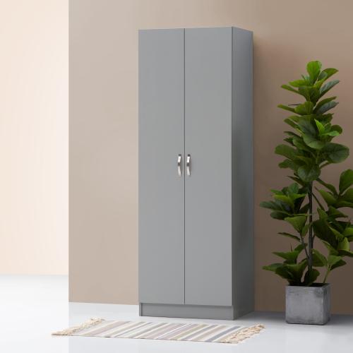 Essentials 2 Door Wardrobe Grey | TAD511 | 